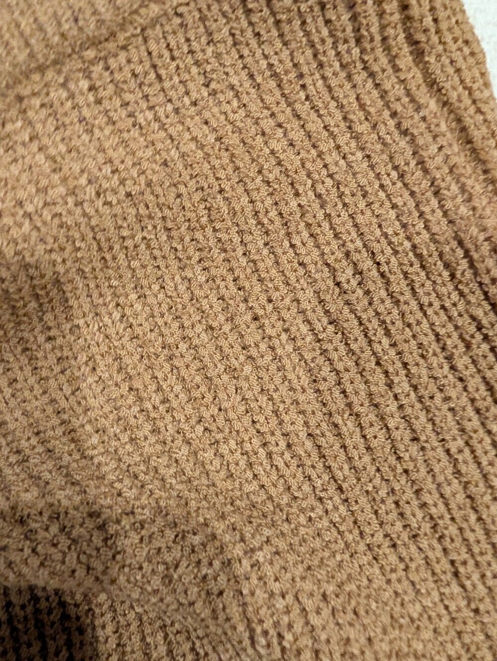 SEROYA Ribbed High-Waist Flare Pants - Camel - Picture 5 of 8
